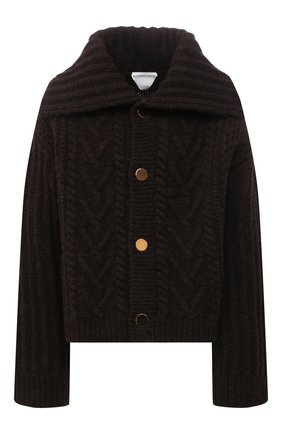 Женский шерстяной кардиган BOTTEGA VENETA коричневого цвета по цене 127000 руб., арт. 652217/V0IL0 | Фото 1 Женский шерстяной кардиган BOTTEGA VENETA коричневого цвета, арт. 652217/V0IL0 | Фото 1