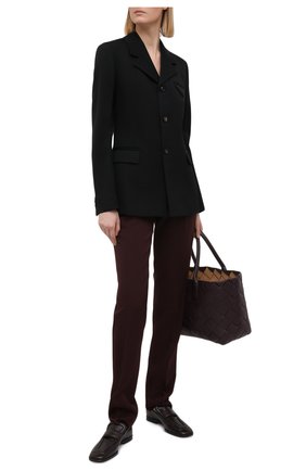 Женские шерстяные брюки BOTTEGA VENETA бордового цвета по цене 73100 руб., арт. 647346/VKIS0 | Фото 2 Женские шерстяные брюки BOTTEGA VENETA бордового цвета, арт. 647346/VKIS0 | Фото 2