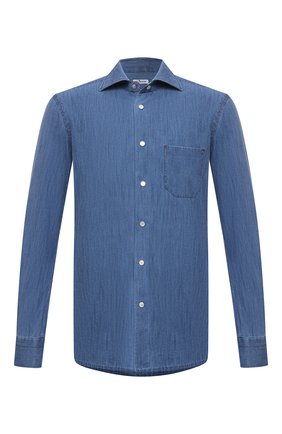 Мужская рубашка KITON синего цвета по цене 75700 руб., арт. UMCNERCH0763002 | Фото 1 Мужская рубашка KITON синего цвета, арт. UMCNERCH0763002 | Фото 1
