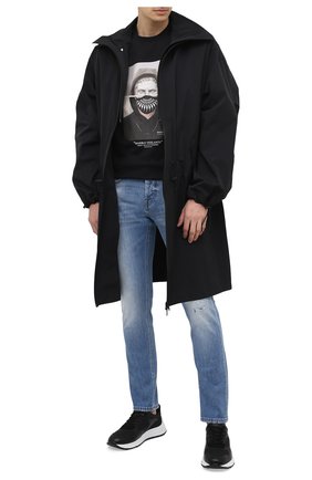Мужские джинсы DON THE FULLER синего цвета по цене 29950 руб., арт. DHS1/NEW Y0RK/DTF/77SCSS701 | Фото 2 Мужские джинсы DON THE FULLER синего цвета, арт. DHS1/NEW Y0RK/DTF/77SCSS701 | Фото 2 (Материал внешний: Хлопок, Деним; Силуэт М (брюки): Прямые; Детали: Потертости; Кросс-КТ: Деним; Длина (брюки, джинсы): Стандартные; Стили: Гранж)