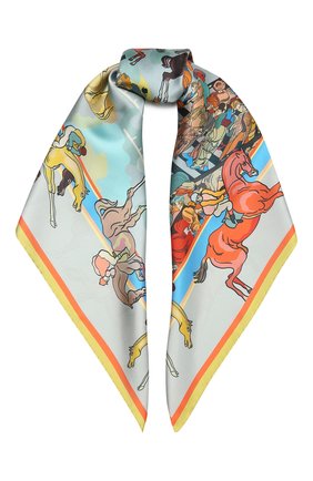 Женский шелковый платок horse racing RADICAL CHIC разноцветного цвета по цене 14820 руб., арт. 550653.07.02 | Фото 1 Женский шелковый платок horse racing RADICAL CHIC разноцветного цвета, арт. 550653.07.02 | Фото 1