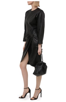 Женские кожаные босоножки bea SAINT LAURENT черного цвета по цене 54950 руб., арт. 604042/AKP00 | Фото 2 Женские кожаные босоножки bea SAINT LAURENT черного цвета, арт. 604042/AKP00 | Фото 2
