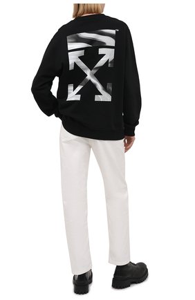 Женский хлопковый свитшот OFF-WHITE черного цвета по цене 48150 руб., арт. 0WBA055R21JER001 | Фото 2 Женский хлопковый свитшот OFF-WHITE черного цвета, арт. 0WBA055R21JER001 | Фото 2