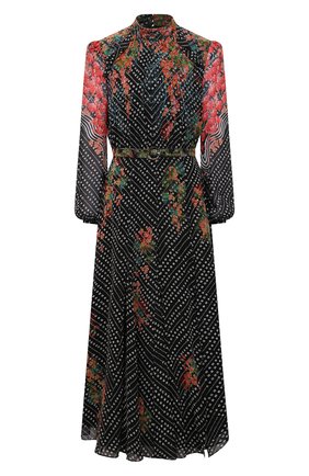 Женское шелковое платье SALONI синего цвета по цене 84950 руб., арт. 10486-1538 | Фото 1 Женское шелковое платье SALONI синего цвета, арт. 10486-1538 | Фото 1