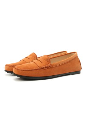 Женские замшевые мокасины TOD’S оранжевого цвета по цене 37450 руб., арт. XXW74B00010RE0 | Фото 1 Женские замшевые мокасины TOD’S оранжевого цвета, арт. XXW74B00010RE0 | Фото 1