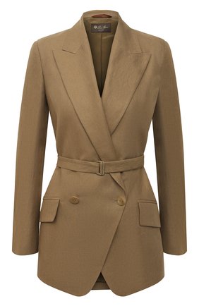 Женский льняной жакет LORO PIANA коричневого цвета по цене 260500 руб., арт. FAL5848 | Фото 1 Женский льняной жакет LORO PIANA коричневого цвета, арт. FAL5848 | Фото 1