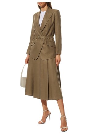 Женский льняной жакет LORO PIANA коричневого цвета по цене 260500 руб., арт. FAL5848 | Фото 2 Женский льняной жакет LORO PIANA коричневого цвета, арт. FAL5848 | Фото 2
