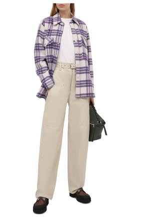 Женская шерстяная куртка ISABEL MARANT ETOILE синего цвета по цене 45150 руб., арт. MA0953-21P064E/FAX0NLI | Фото 2 Женская шерстяная куртка ISABEL MARANT ETOILE синего цвета, арт. MA0953-21P064E/FAX0NLI | Фото 2