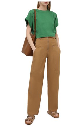 Женские брюки из хлопка и льна ISABEL MARANT ETOILE коричневого цвета по цене 41200 руб., арт. PA1847-21P004E/PAGGY | Фото 2 Женские брюки из хлопка и льна ISABEL MARANT ETOILE коричневого цвета, арт. PA1847-21P004E/PAGGY | Фото 2 (Стили: Гранж; Силуэт Ж (брюки и джинсы): Прямые; Женское Кросс-КТ: Брюки-одежда; Длина (брюки, джинсы): Стандартные; Материал внешний: Хлопок; Региональные ограничения белый список (Axapta Mercury): RU)