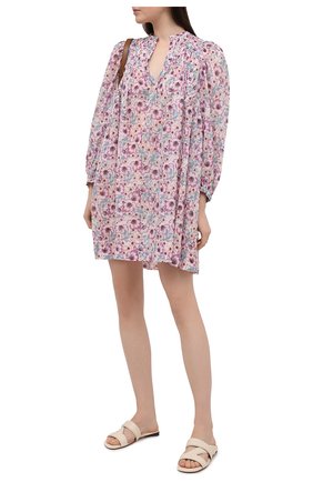 Женское хлопковое платье ISABEL MARANT ETOILE светло-розового цвета по цене 37200 руб., арт. R01591-21P009E/VIRGINIE | Фото 2 Женское хлопковое платье ISABEL MARANT ETOILE светло-розового цвета, арт. R01591-21P009E/VIRGINIE | Фото 2