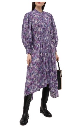 Женское хлопковое платье ISABEL MARANT ETOILE фиолетового цвета по цене 44300 руб., арт. R01876-21P009E/ARIANA | Фото 2 Женское хлопковое платье ISABEL MARANT ETOILE фиолетового цвета, арт. R01876-21P009E/ARIANA | Фото 2