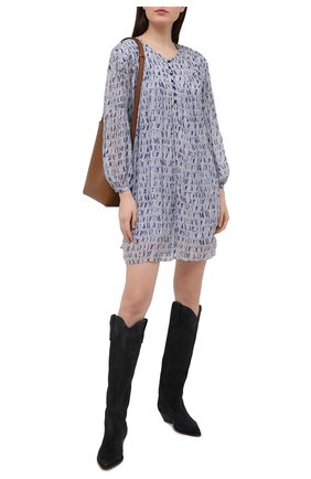 Женское платье из вискозы ISABEL MARANT ETOILE синего цвета по цене 55800 руб., арт. R01930-21P029E/SIL0RI0N | Фото 2 Женское платье из вискозы ISABEL MARANT ETOILE синего цвета, арт. R01930-21P029E/SIL0RI0N | Фото 2