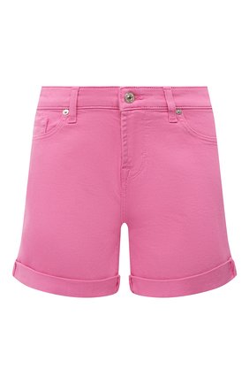 Женские джинсовые шорты 7 FOR ALL MANKIND розового цвета по цене 12850 руб., арт. JSWUA850WI | Фото 1 Женские джинсовые шорты 7 FOR ALL MANKIND розового цвета, арт. JSWUA850WI | Фото 1