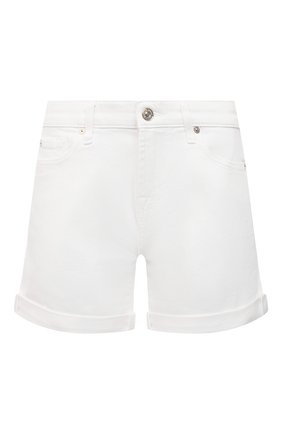 Женские джинсовые шорты 7 FOR ALL MANKIND белого цвета по цене 12850 руб., арт. JSWUA850WH | Фото 1 Женские джинсовые шорты 7 FOR ALL MANKIND белого цвета, арт. JSWUA850WH | Фото 1
