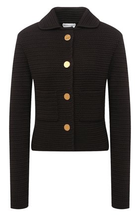 Женский хлопковый жакет BOTTEGA VENETA темно-коричневого цвета по цене 185500 руб., арт. 651797/V0SI0 | Фото 1 Женский хлопковый жакет BOTTEGA VENETA темно-коричневого цвета, арт. 651797/V0SI0 | Фото 1