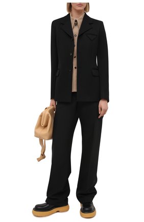 Женский шерстяной жакет BOTTEGA VENETA черного цвета по цене 196000 руб., арт. 651573/VKIS0 | Фото 2 Женский шерстяной жакет BOTTEGA VENETA черного цвета, арт. 651573/VKIS0 | Фото 2