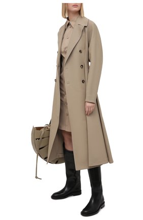 Женское хлопковое платье BOTTEGA VENETA бежевого цвета по цене 116500 руб., арт. 647409/VKIX0 | Фото 2 Женское хлопковое платье BOTTEGA VENETA бежевого цвета, арт. 647409/VKIX0 | Фото 2
