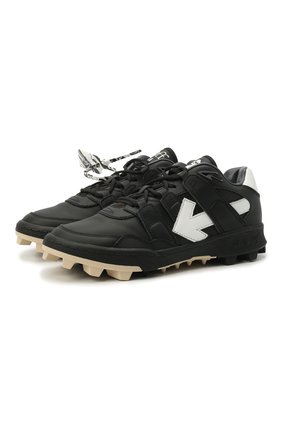 Мужские кожаные кроссовки mountain cleats OFF-WHITE черного цвета по цене 54250 руб., арт. 0MIA210R21LEA0011001 | Фото 1 Мужские кожаные кроссовки mountain cleats OFF-WHITE черного цвета, арт. 0MIA210R21LEA0011001 | Фото 1