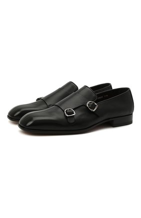 Мужские кожаные лоферы SANTONI черного цвета по цене 57000 руб., арт. MCLI17570LA3SGTHN01 | Фото 1 Мужские кожаные лоферы SANTONI черного цвета, арт. MCLI17570LA3SGTHN01 | Фото 1 (Стили: Классический; Мужское Кросс-КТ: Лоферы-обувь; Материал внутренний: Натуральная кожа)