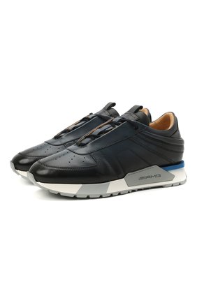 Мужские кожаные кроссовки SANTONI темно-синего цвета по цене 57000 руб., арт. MSAM21413BBLMBDNU60 | Фото 1 Мужские кожаные кроссовки SANTONI темно-синего цвета, арт. MSAM21413BBLMBDNU60 | Фото 1