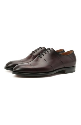 Мужские кожаные оксфорды KITON бордового цвета по цене 213500 руб., арт. USSREALN00101 | Фото 1 Мужские кожаные оксфорды KITON бордового цвета, арт. USSREALN00101 | Фото 1