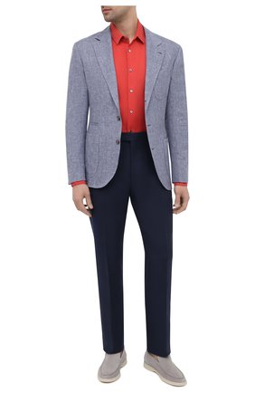 Мужские льняные брюки RALPH LAUREN темно-синего цвета по цене 49050 руб., арт. 798830244 | Фото 2 Мужские льняные брюки RALPH LAUREN темно-синего цвета, арт. 798830244 | Фото 2