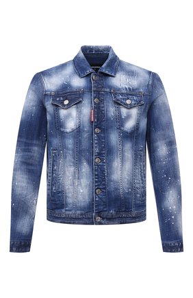 Мужская джинсовая куртка DSQUARED2 темно-синего цвета по цене 63450 руб., арт. S74AM1136/S30342 | Фото 1 Мужская джинсовая куртка DSQUARED2 темно-синего цвета, арт. S74AM1136/S30342 | Фото 1