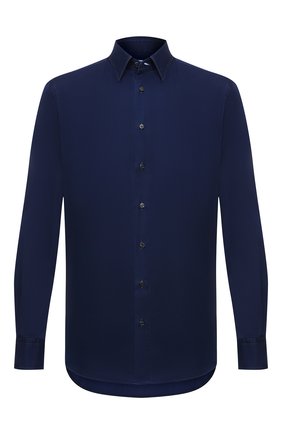 Мужская хлопковая рубашка ZILLI SPORT синего цвета по цене 82900 руб., арт. MFU-45100-301804/0016/17/18/19/20 | Фото 1 Мужская хлопковая рубашка ZILLI SPORT синего цвета, арт. MFU-45100-301804/0016/17/18/19/20 | Фото 1 (Рубашки М: Regular Fit; Воротник: Кент; Случай: Повседневный; Материал внешний: Хлопок; Рукава: Длинные; Длина (для топов): Стандартные; Стили: Кэжуэл; Манжеты: На пуговицах; Принт: Однотонные; Региональные ограничения белый список (Axapta Mercury): RU)