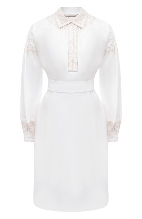 Женское хлопковое платье DRIES VAN NOTEN белого цвета по цене 99500 руб., арт. 211-31027-2296 | Фото 1 Женское хлопковое платье DRIES VAN NOTEN белого цвета, арт. 211-31027-2296 | Фото 1