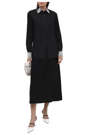 Женская хлопковая рубашка DRIES VAN NOTEN черного цвета по цене 69950 руб., арт. 211-30783-2293 | Фото 2 Женская хлопковая рубашка DRIES VAN NOTEN черного цвета, арт. 211-30783-2293 | Фото 2