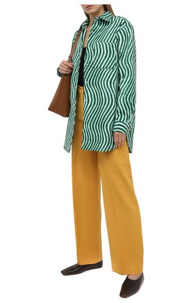 Женская хлопковая рубашка DRIES VAN NOTEN зеленого цвета по цене 69950 руб., арт. 211-30731-2009 | Фото 2 Женская хлопковая рубашка DRIES VAN NOTEN зеленого цвета, арт. 211-30731-2009 | Фото 2