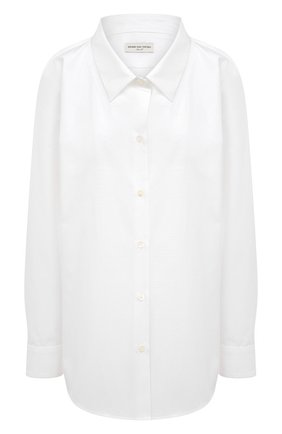Женская хлопковая рубашка DRIES VAN NOTEN белого цвета по цене 35700 руб., арт. 211-30719-2228 | Фото 1 Женская хлопковая рубашка DRIES VAN NOTEN белого цвета, арт. 211-30719-2228 | Фото 1