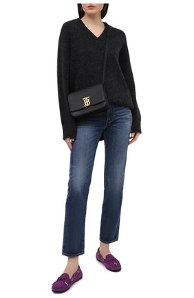 Женские замшевые мокасины TOD’S фиолетового цвета по цене 34450 руб., арт. XXW74B0503006S | Фото 2 Женские замшевые мокасины TOD’S фиолетового цвета, арт. XXW74B0503006S | Фото 2