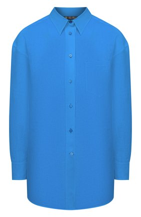 Женская льняная рубашка LORO PIANA синего цвета по цене 85000 руб., арт. FAL5890 | Фото 1 Женская льняная рубашка LORO PIANA синего цвета, арт. FAL5890 | Фото 1