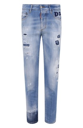 Женские джинсы DSQUARED2 голубого цвета по цене 59200 руб., арт. S75LB0448/S30342 | Фото 1 Женские джинсы DSQUARED2 голубого цвета, арт. S75LB0448/S30342 | Фото 1
