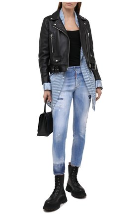 Женские джинсы DSQUARED2 голубого цвета по цене 59200 руб., арт. S75LB0448/S30342 | Фото 2 Женские джинсы DSQUARED2 голубого цвета, арт. S75LB0448/S30342 | Фото 2