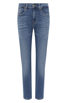 Женские джинсы 7 FOR ALL MANKIND голубого цвета по цене 25150 руб., арт. JSDTB250IR | Фото 1 Женские джинсы 7 FOR ALL MANKIND голубого цвета, арт. JSDTB250IR | Фото 1