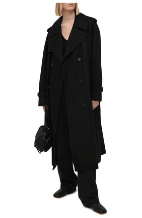 Женский хлопковый тренч WARDROBE.NYC черного цвета по цене 110500 руб., арт. W4009R04 | Фото 2 Женский хлопковый тренч WARDROBE.NYC черного цвета, арт. W4009R04 | Фото 2
