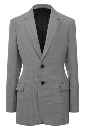 Женский шерстяной жакет WARDROBE.NYC черно-белого цвета по цене 110500 руб., арт. W4015HTPC | Фото 1 Женский шерстяной жакет WARDROBE.NYC черно-белого цвета, арт. W4015HTPC | Фото 1 (Длина (для топов): Удлиненные; Рукава: Длинные; Материал подклада: Купро; 1-2-бортные: Однобортные; Материал внешний: Шерсть; Случай: Повседневный; Женское Кросс-КТ: Жакет-одежда; Стили: Кэжуэл)