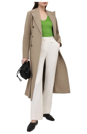 Женские шерстяные брюки VICTORIA BECKHAM бежевого цвета по цене 73050 руб., арт. 1121WTR002209A | Фото 2 Женские шерстяные брюки VICTORIA BECKHAM бежевого цвета, арт. 1121WTR002209A | Фото 2