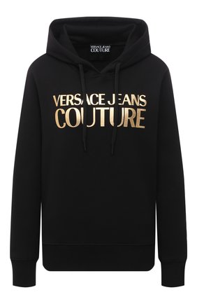 Женский хлопковое худи VERSACE JEANS COUTURE черного цвета по цене 23350 руб., арт. B6HWA7TP-WDP308 L0G0 F0IL/30318 | Фото 1 Женский хлопковое худи VERSACE JEANS COUTURE черного цвета, арт. B6HWA7TP-WDP308 L0G0 F0IL/30318 | Фото 1