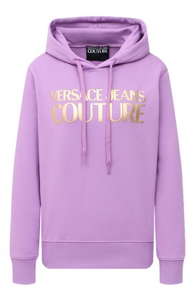 Женский хлопковое худи VERSACE JEANS COUTURE сиреневого цвета по цене 23350 руб., арт. B6HWA7TP-WDP308 L0G0 F0IL/30318 | Фото 1 Женский хлопковое худи VERSACE JEANS COUTURE сиреневого цвета, арт. B6HWA7TP-WDP308 L0G0 F0IL/30318 | Фото 1