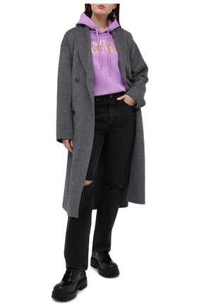 Женский хлопковое худи VERSACE JEANS COUTURE сиреневого цвета по цене 23350 руб., арт. B6HWA7TP-WDP308 L0G0 F0IL/30318 | Фото 2 Женский хлопковое худи VERSACE JEANS COUTURE сиреневого цвета, арт. B6HWA7TP-WDP308 L0G0 F0IL/30318 | Фото 2