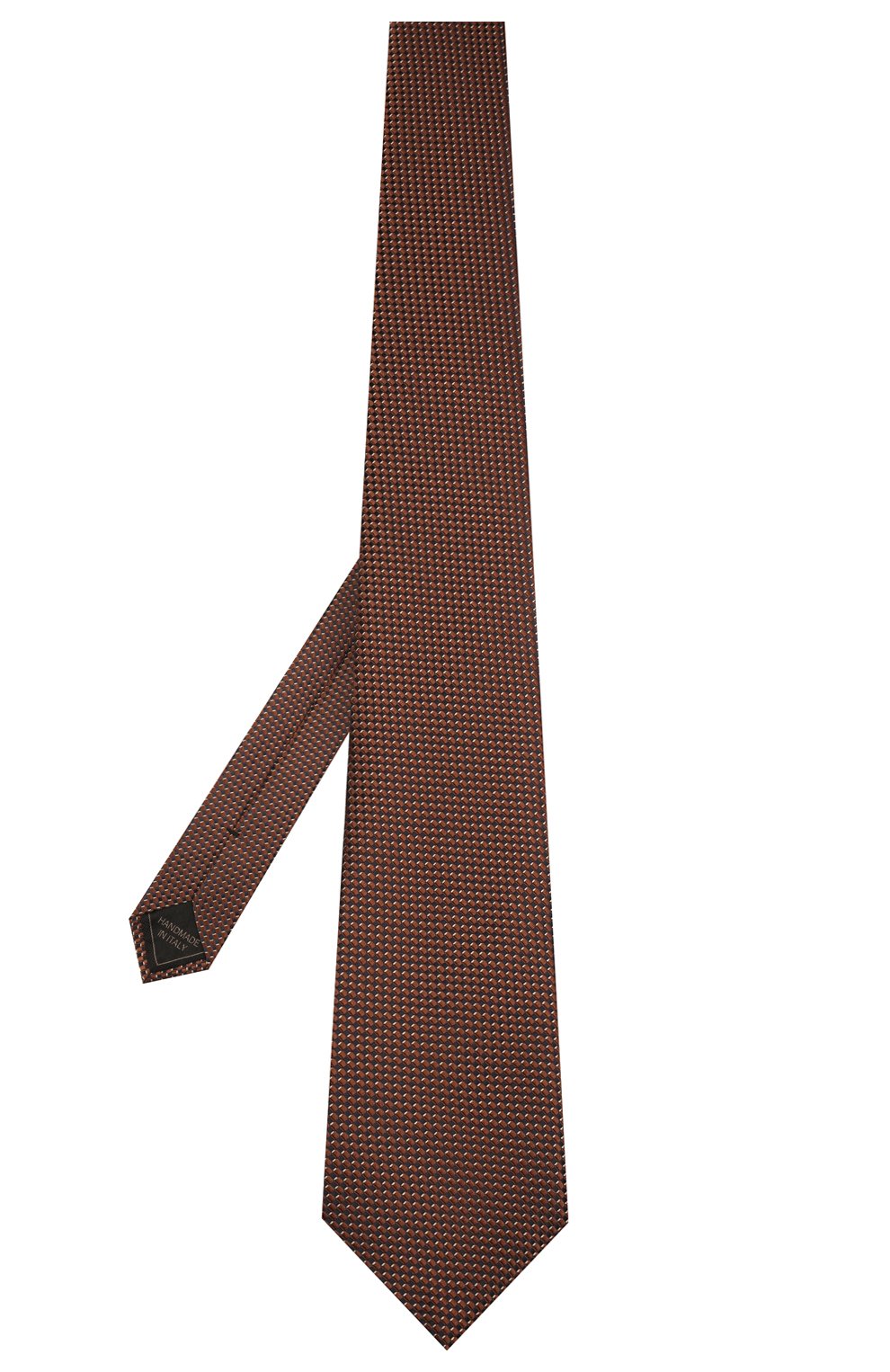 Мужской шелковый галстук BRIONI коричневого цвета, арт. 062H00/P0476 | Фото 2 (Принт: С принтом; Материал: Текстиль, Шелк; Региональные ограничения белый список (Axapta Mercury): RU)