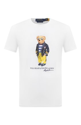 Мужская хлопковая футболка POLO RALPH LAUREN белого цвета по цене 8995 руб., арт. 710837306 | Фото 1 Мужская хлопковая футболка POLO RALPH LAUREN белого цвета, арт. 710837306 | Фото 1