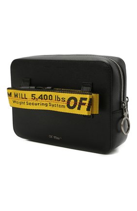Мужская кожаная поясная сумка OFF-WHITE черного цвета по цене 57650 руб., арт. 0MN0002R21LEA001 | Фото 3 Мужская кожаная поясная сумка OFF-WHITE черного цвета, арт. 0MN0002R21LEA001 | Фото 3 (Материал: Натуральная кожа; Ремень/цепочка: На ремешке)