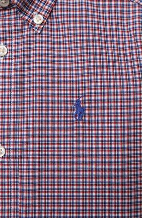 Детская хлопковая рубашка RALPH LAUREN бордового цвета, арт. 321798996 | Фото 3 (Рукава: Длинные; Случай: Повседневный; Материал внешний: Хлопок; Ростовка одежда: 4 года | 104 см)