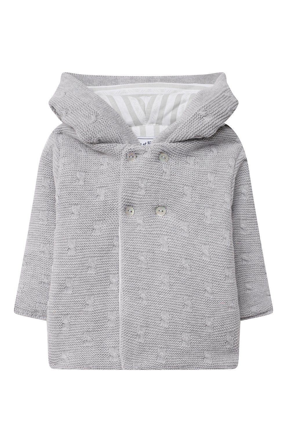 Детского хлопковая куртка TARTINE ET CHOCOLAT серого цвета, арт. TS44011/1M-9M | Фото 1