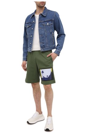 Мужские хлопковые шорты DRIES VAN NOTEN зеленого цвета по цене 25200 руб., арт. 211-21112-2609 | Фото 2 Мужские хлопковые шорты DRIES VAN NOTEN зеленого цвета, арт. 211-21112-2609 | Фото 2