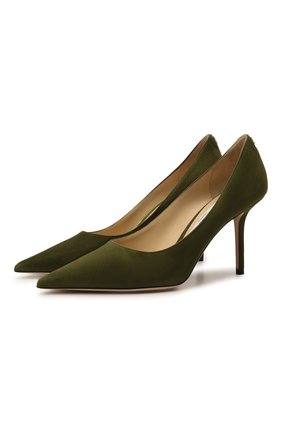 Женские замшевые туфли love 85 JIMMY CHOO хаки цвета по цене 48100 руб., арт. L0VE 85/BWJ | Фото 1 Женские замшевые туфли love 85 JIMMY CHOO хаки цвета, арт. L0VE 85/BWJ | Фото 1